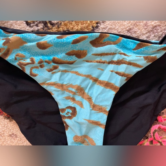 Turquoise Animal Print Bikini - Size S-M - Picture 4 of 4